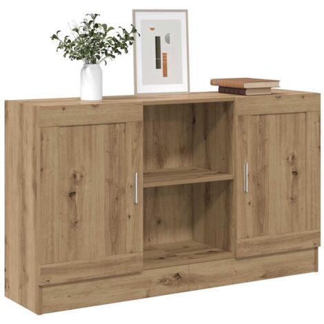 Aparador de madera de ingeniería roble artisan 120x30,5x70 cm