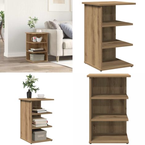 Aparador de madera de ingeniería roble artisan 35x35x55 cm - Almacenamiento - Muebles de madera