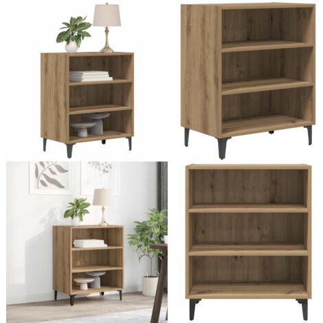 Aparador de madera de ingeniería roble artisan 57x35x70 cm - Almacenamiento - Madera de ingeniería