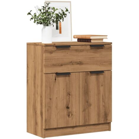 Aparador de madera de ingeniería roble artisan 60x30x70 cm vidaXL