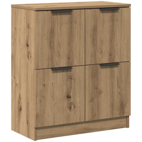 Aparador de madera de ingeniería roble artisan 60x30x70 cm vidaXL