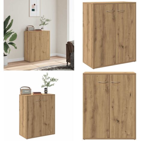 Aparador de madera de ingeniería roble artisan 60x30x75 cm - Almacenamiento - Muebles de madera