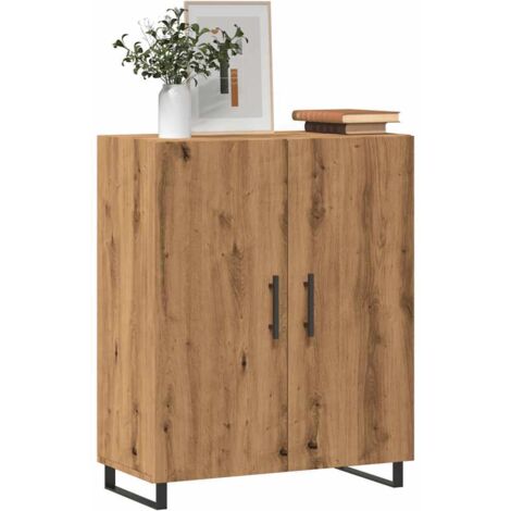 Aparador de madera de ingeniería roble artisan 69,5x34x90 cm vidaXL