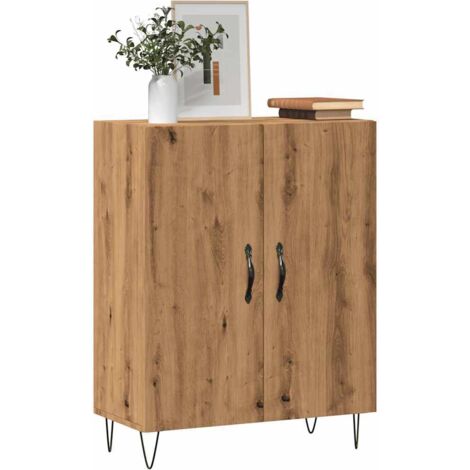 Aparador de madera de ingeniería roble artisan 69,5x34x90 cm vidaXL