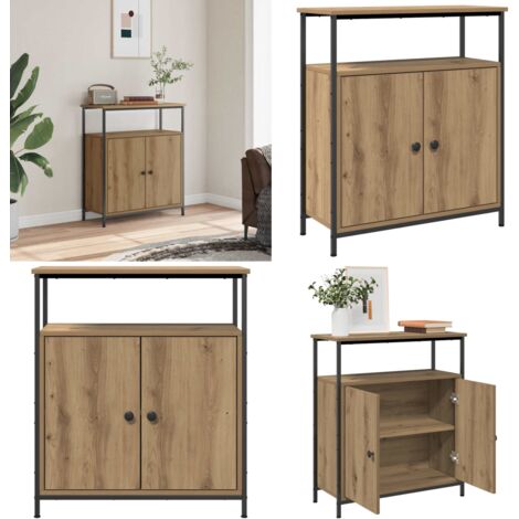 Aparador de madera de ingeniería roble artisian 70x30x80 cm - Almacenamiento - Muebles decorativos
