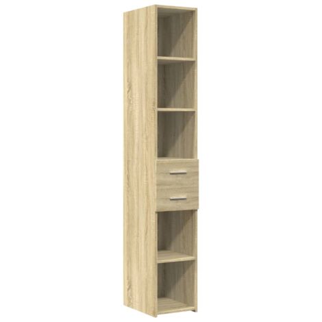 Aparador de madera de ingeniería roble Sonoma 30x42,5x185 cm vidaXL