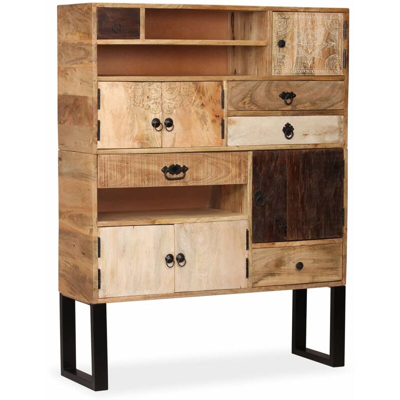 

Aparador de madera de mango maciza 100x30x130 cm