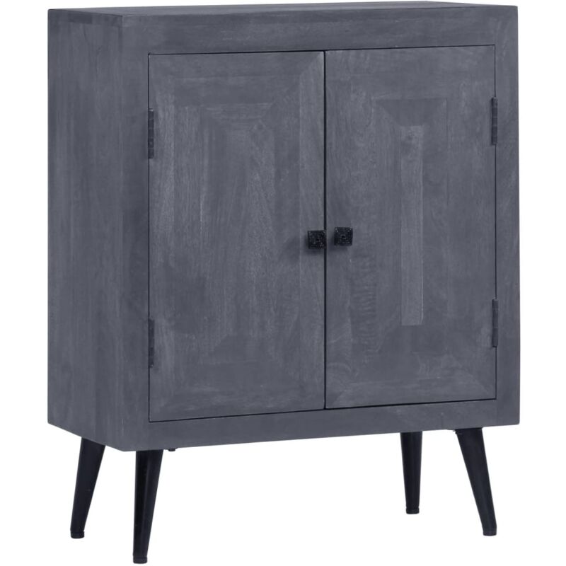 

vidaXL Aparador de madera de mango maciza 60x30x76 cm - Gris