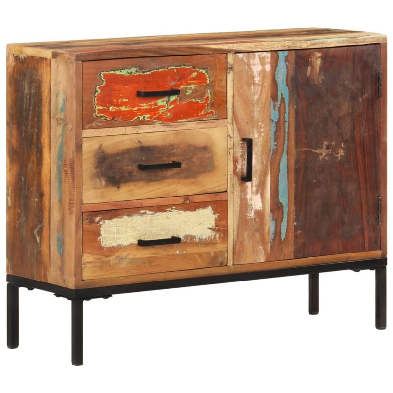 

vidaXL Aparador de madera maciza 88x30x73 cm de reciclada - Marrón