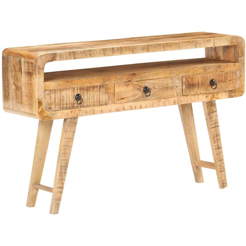 

Aparador de madera de mango rugosa 120x30x75 cm - Marrón
