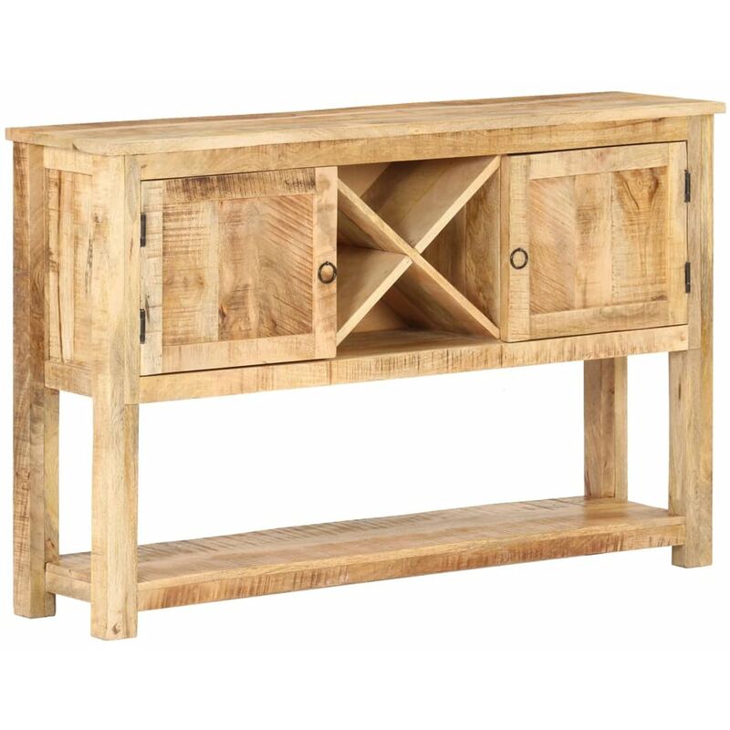 

Happyshopping - Aparador de madera de mango rugosa 120x30x76 cm