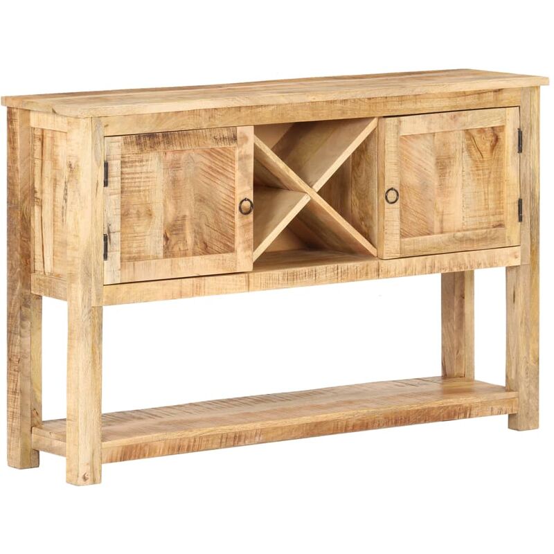 

Aparador de madera de mango rugosa 120x30x76 cm - Marrón