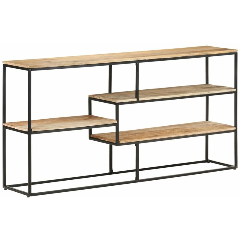 

Happyshopping - Aparador de madera de mango rugosa 150x30x75 cm