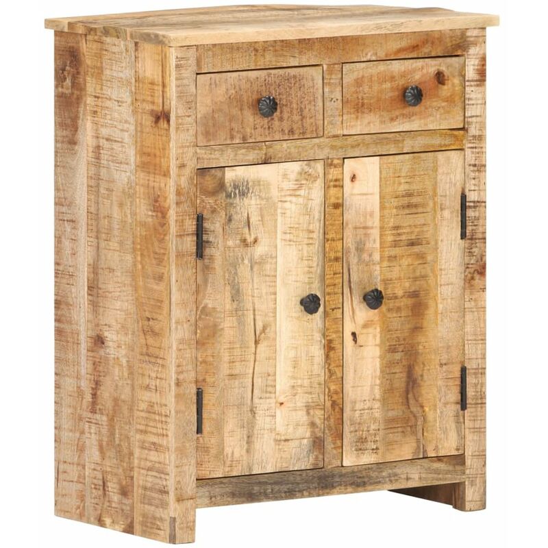 

Happyshopping - Aparador de madera de mango rugosa 59x35x75 cm