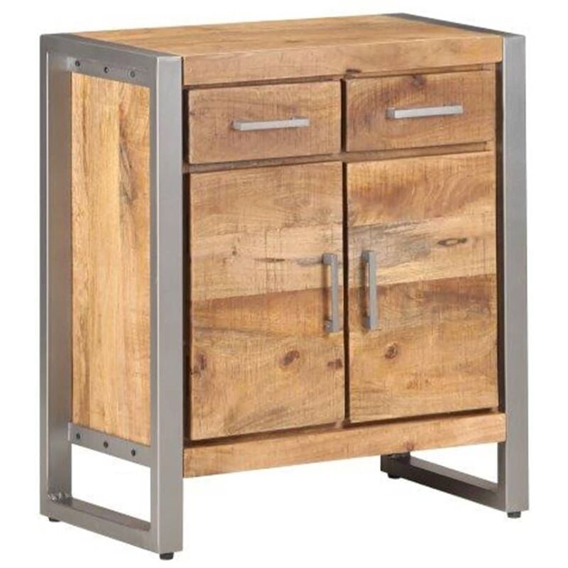 

Aparador de madera de mango rugosa 60x35x72 cm