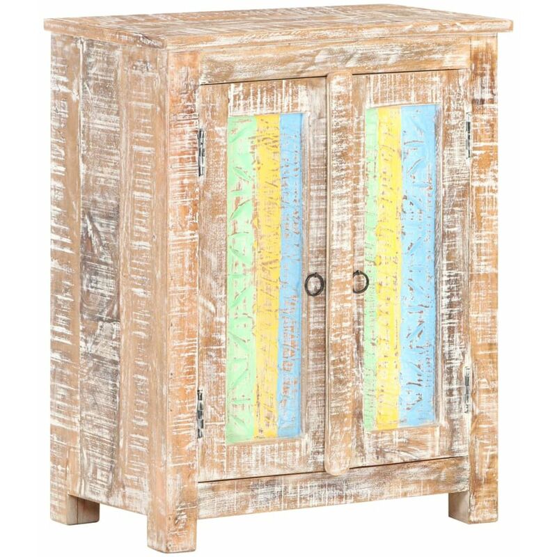 

Happyshopping - Aparador de madera de mango rugosa 61x35x76 cm