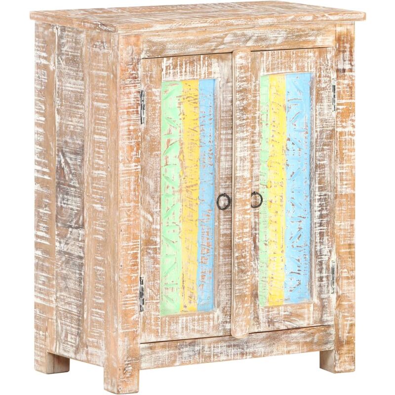 

Aparador de madera de mango rugosa 61x35x76 cm - Multicolor