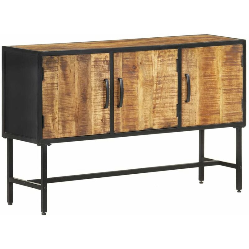 

Happyshopping - Aparador de madera de mango sin tratar 110x30x70 cm