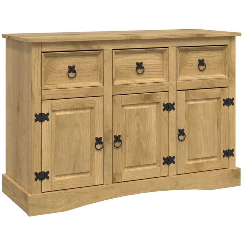 

Aparador de madera de pino mexicano gama Corona 132x43x78 cm - Marrón