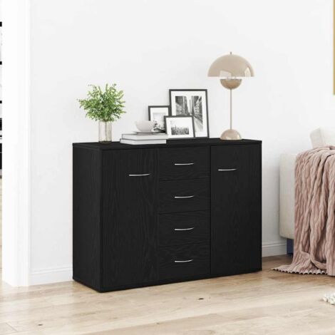 Aparador de madera de roble negro 88x30x64 cm vidaXL