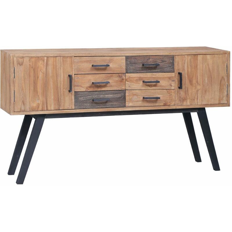 

vidaXL Aparador de madera de teca maciza 140x30x75 cm - Marrón