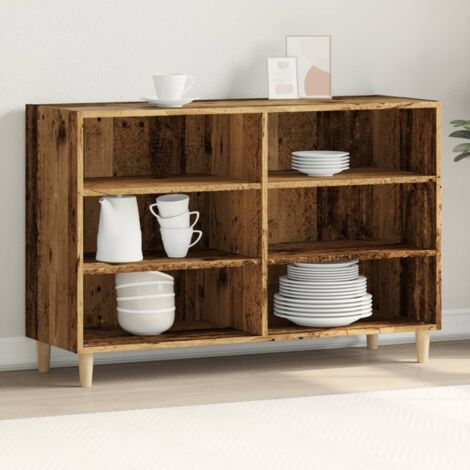 Aparador de madera ingeniería madera envejecida 103,5x35x70 cm vidaXL