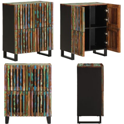 Aparador de madera maciza acacia 60x34x75 cm - Acacia - Aparador industrial