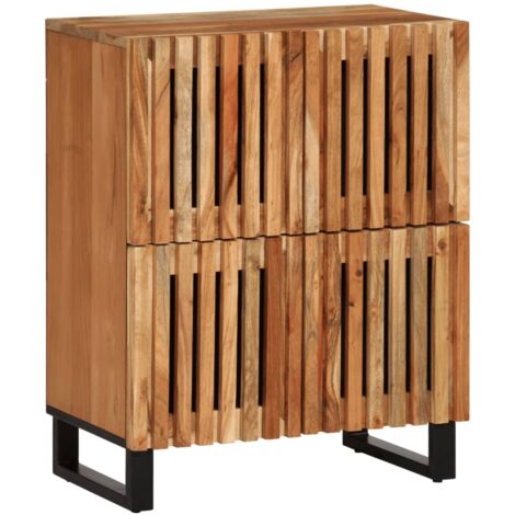 Aparador de madera maciza acacia 60x34x75 cm vidaXL
