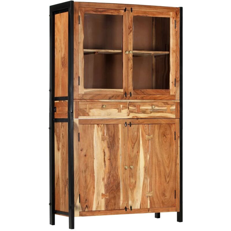 

Aparador de madera maciza de acacia 100x40x175 cm