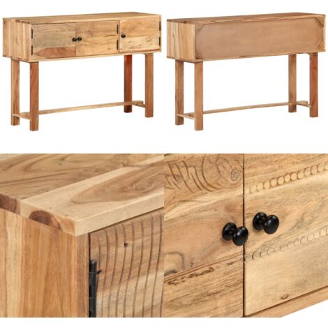 Aparador de madera maciza de acacia 115x35x75 cm - Aparador de acacia - Aparador de madera maciza