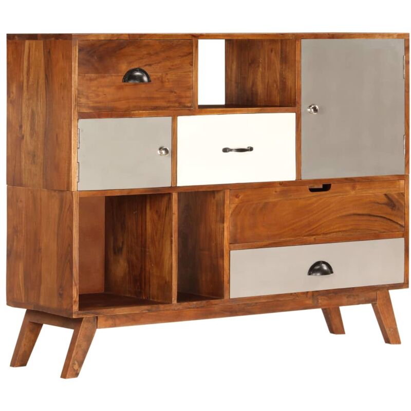 

Aparador de madera maciza de acacia 115x35x86 cm - Multicolor - Vidaxl