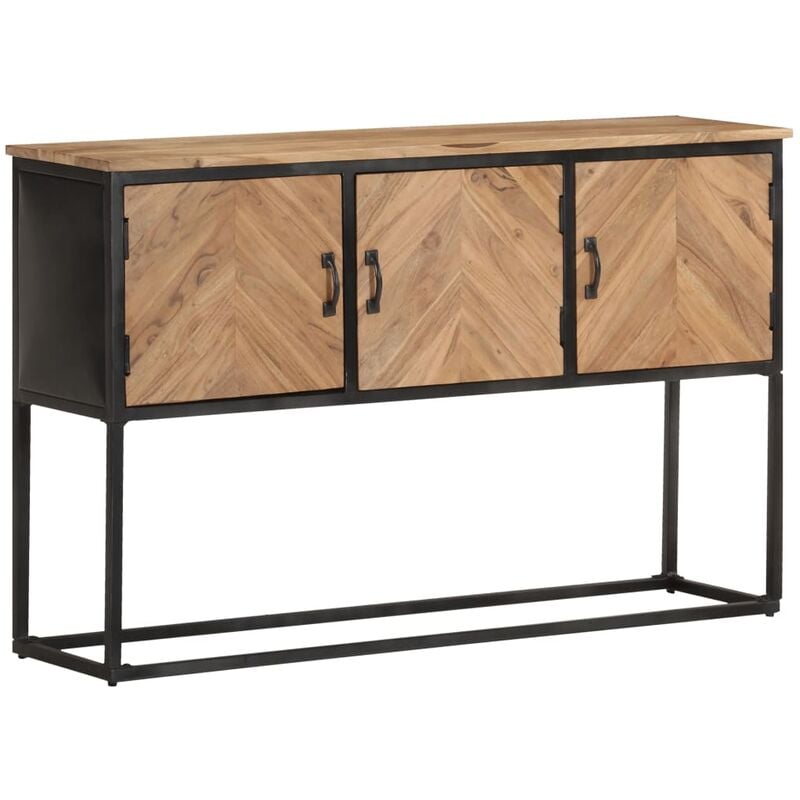 

Aparador de madera maciza de acacia 120x30x75 cm