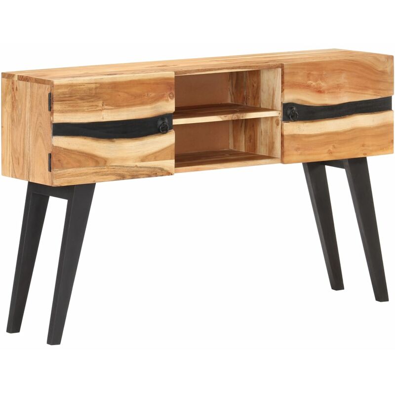 

Aparador de madera maciza de acacia 120x30x75 cm - Marrón