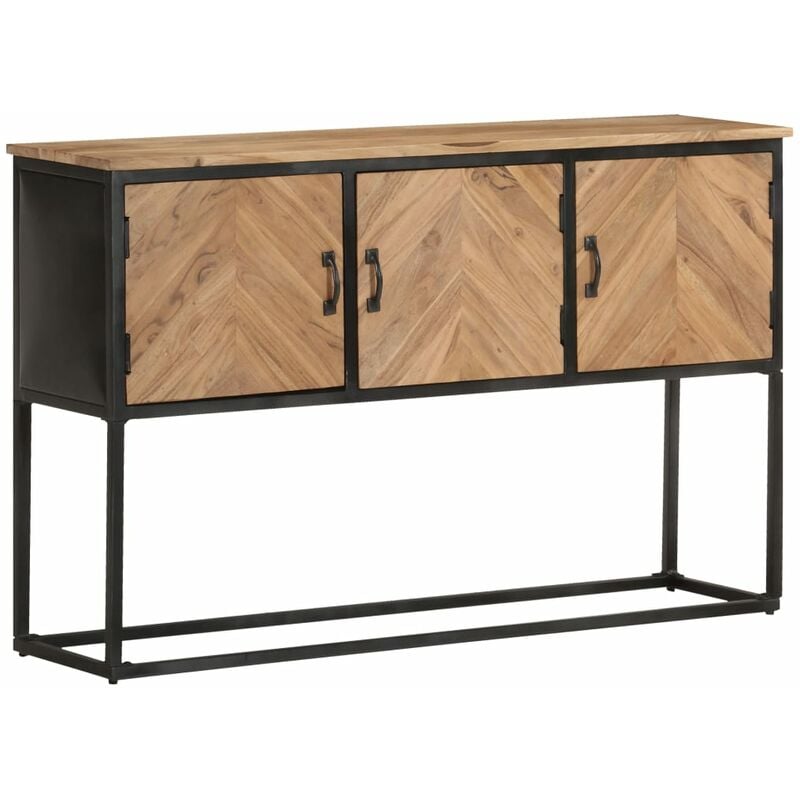 

Aparador de madera maciza de acacia 120x30x75 cm - Marrón