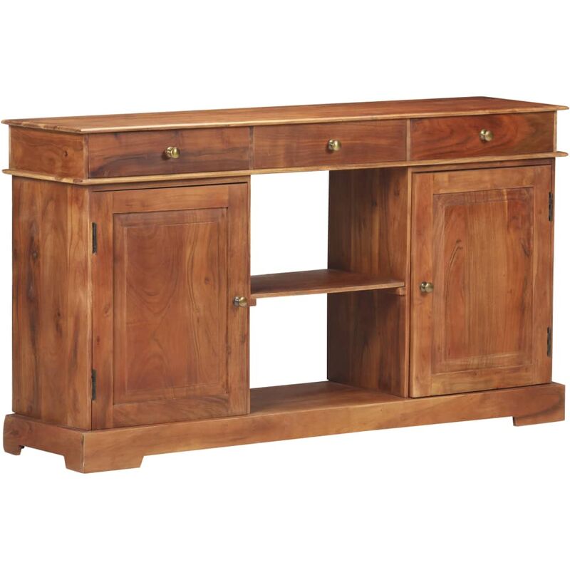 

Aparador de madera maciza de acacia 135x35x75 cm - Marrón - Vidaxl