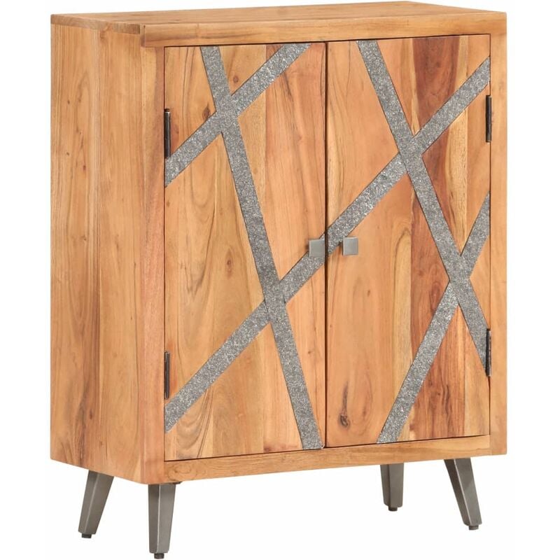 

Aparador de madera maciza de acacia 60x30x75 cm