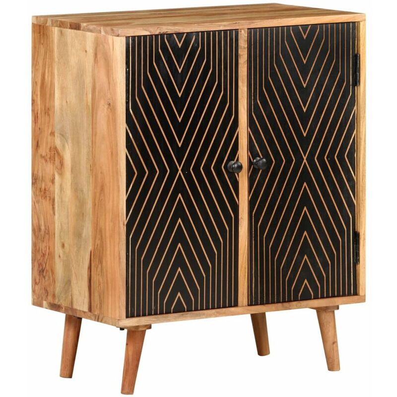 

Happyshopping - Aparador de madera maciza de acacia 60x35x75 cm