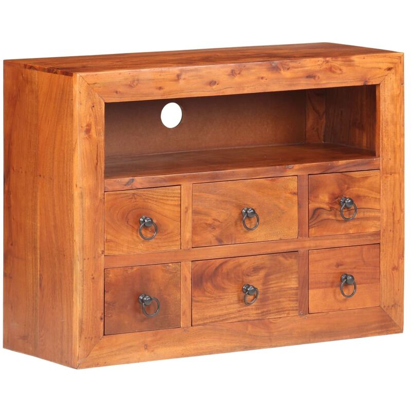 

vidaXL Aparador de madera maciza de acacia 80x30x60 cm - Marrón