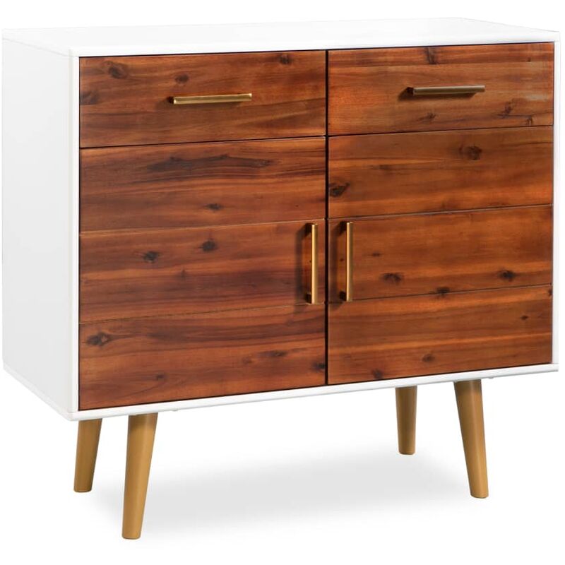 

Aparador de madera maciza de acacia 90x33,5x83 cm