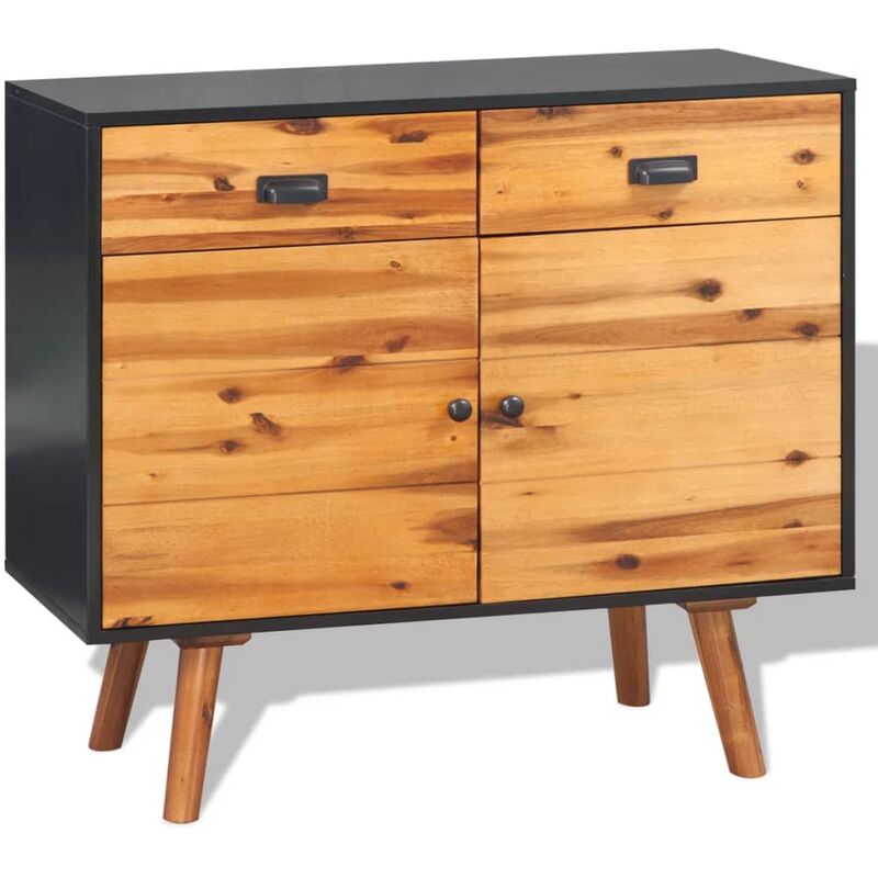 

Aparador de madera maciza de acacia 90x33,5x83 cm