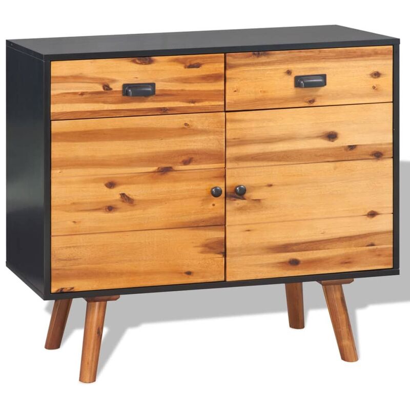 

Aparador de madera maciza de acacia 90x33,5x83 cm - Marrón
