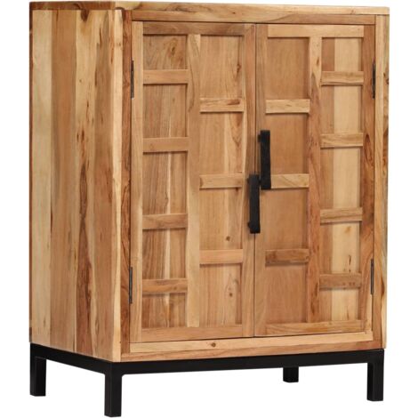 Aparador de madera maciza de acacia marrón 60x35x76 cm vidaXL - Marrón