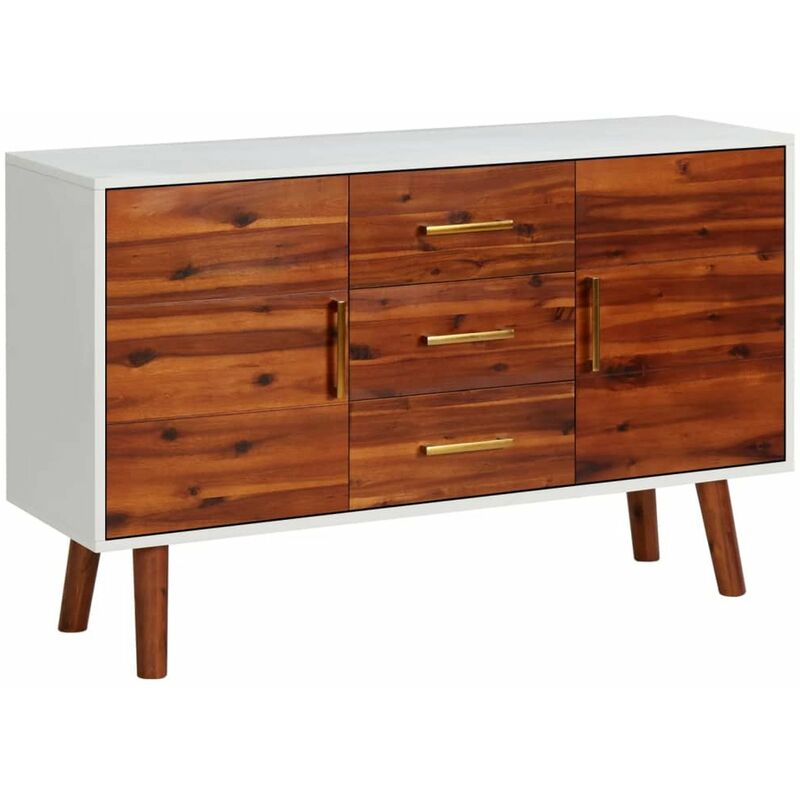 

Aparador de madera maciza de acacia y MDF 110x35x70 cm