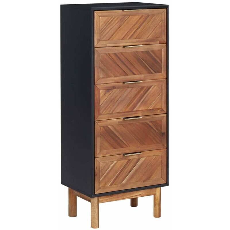 

Aparador de madera maciza de acacia y MDF 45x32x115 cm
