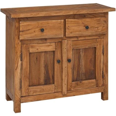 Aparador de madera maciza de caoba 75x30x65 cm vidaXL