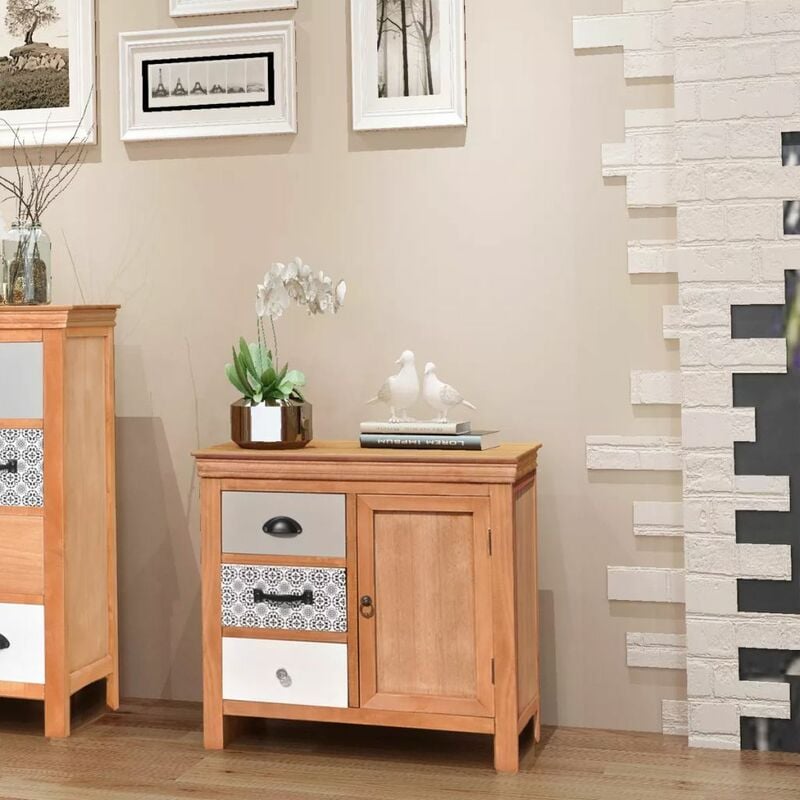 

Aparador de madera maciza de eucalipto 65x35x60 cm