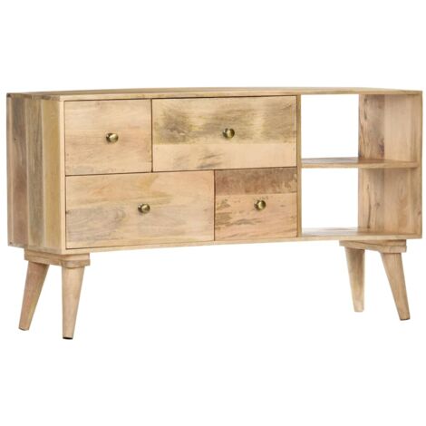 Aparador de madera maciza de mango 110x30x62 cm