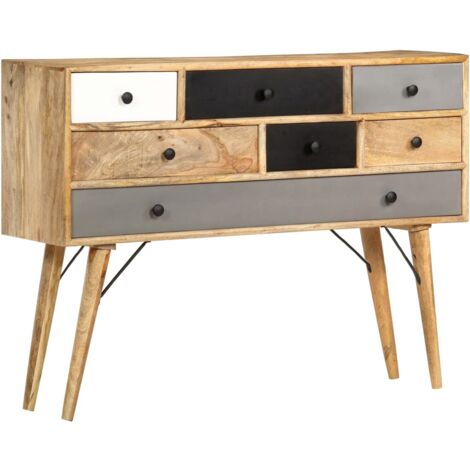 Aparador de madera maciza de mango 110x30x82 cm vidaXL - Marrón