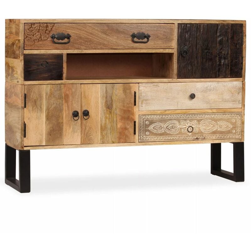 

Aparador de madera maciza de mango 115x30x80 cm