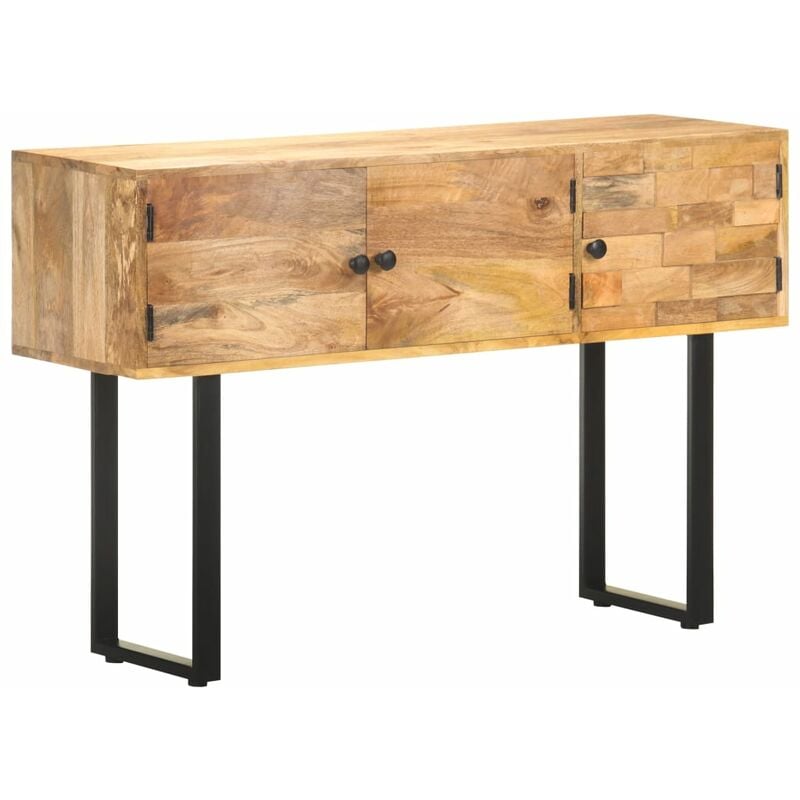 

Aparador de madera maciza de mango 116x35x75 cm - Marrón